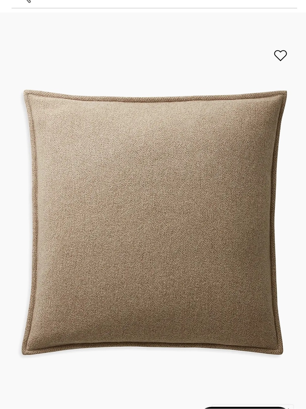 Ralph Lauren XL Cream-Beige Wool Sham